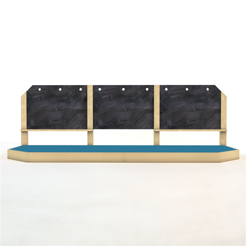 Large Performance Stage with Chalkboard